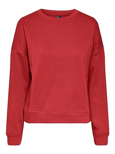 PIECES Bluza damska na co dzień, Poppy Red, M