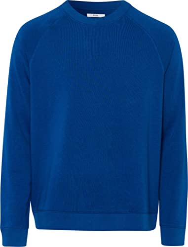 BRAX Męska koszulka z długim rękawem, francuska Terry, miękka mieszanka bawełny, Cobalt, XXL, kobaltowy, XXL