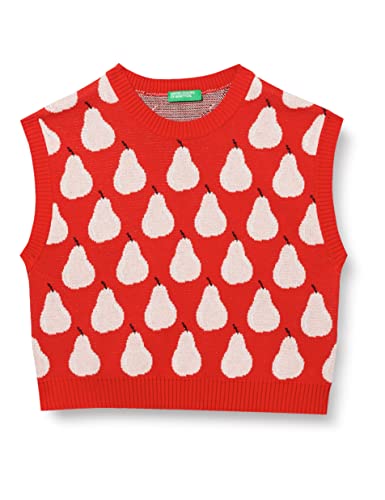 United Colors of Benetton Koszulka dziewczęca G/C M/M 1094q103r podkoszulek, czerwona ze wzorem 922, 12 lat, Czerwony ze wzorem 922, 12 lat