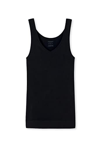 Schiesser Damski podkoszulek Tank Top Seamless Light, czarny, XXL