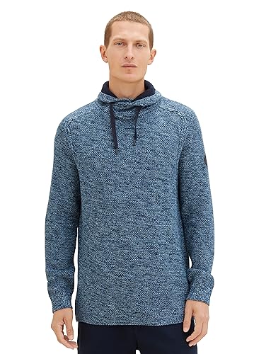 TOM TAILOR sweter męski, 34404 - Blue Navy Mouline, S