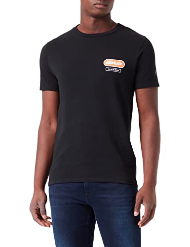 Replay T-shirt męski, 098 BLACK, 3XL