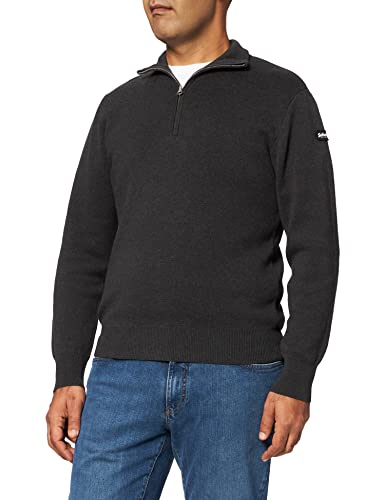 Schott NYC Sweter męski, Antracyt wrzosowy, XXL