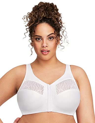 Glamorise Damski biustonosz naturalnie formujący bez fiszbin #1210 Full Coverage Bra (1 opakowanie), biały, 95E