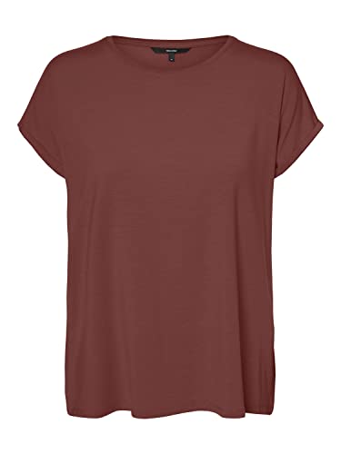 VERO MODA Damska koszulka Vmava Plain Ss Top Gajrs Noos, SABLE, S