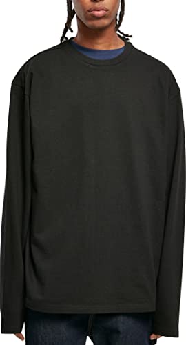 Urban Classics Męska koszulka z długim rękawem Ultra Heavy Oversized z długim rękawem, czarna, M, czarny, M