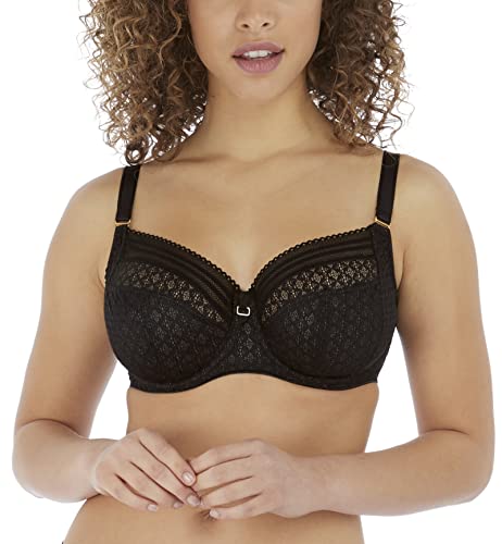 Freya Viva koronkowy biustonosz z podparciem bocznym, Lace Noir, 80M