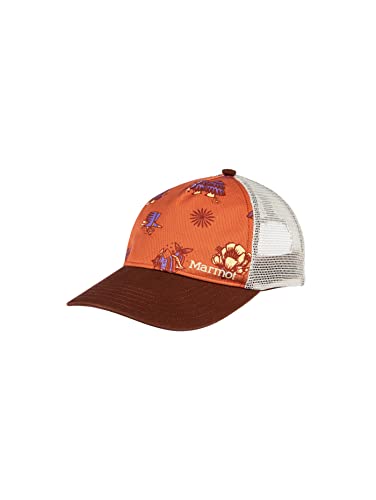 Marmot Unisex Alpine Soft Mesh Trucker, czapka baseballowa, czapka z ochroną UV, regulowana, do aktywności na świeżym powietrzu, uprawiania sportu i podróży, Amber Dj Javier, S/M