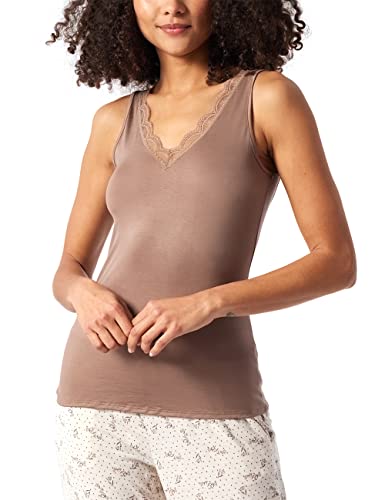 Schiesser Damski Top Na Ramiączkach, Brązowy, 34