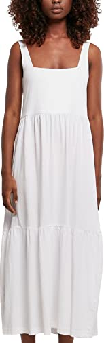 Urban Classics Women's Ladies 7/8 Length Valance Summer Dress sukienka, biała, XL
