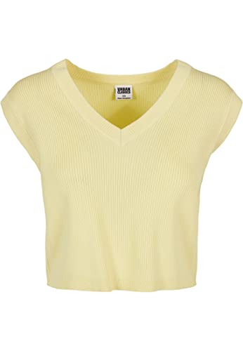 Urban Classics Damska bluza z krótkim rękawem, wsuwana, sweter, Softyellow, 5XL