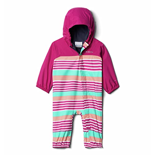 Columbia Kombinezon przeciwdeszczowy unisex Baby Critter Jitters Ii Czerwony Dzika fuksja Milo Stripe, dzika fuksja 4 Years