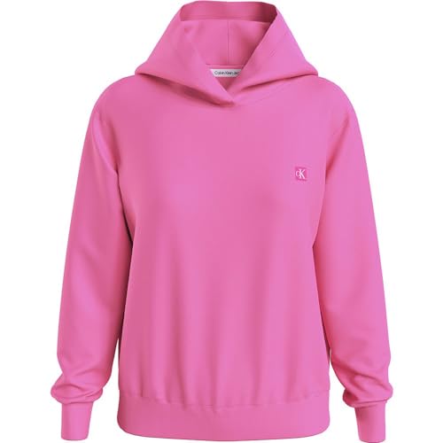 Calvin Klein Jeans Damska bluza z kapturem Ck Embro Badge Regular, Różowy Amor, L