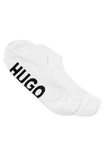 HUGO Męskie stopki 2P SL LOGO CC dwupak z podeszwą z logo, White100, 41-42 EU