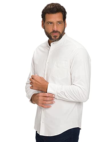 JP 1880 Męska koszula sztruksowa 1/1, koszula Flexnamic, śnieżnobiała, 5XL, śnieżnobiały, 5XL