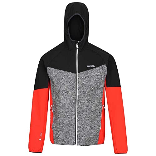 Regatta Kurtka męska Garn Ii, Czarny/popiół Marl/Cajun Orange, XL