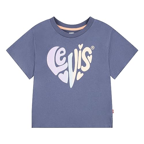Levi's Koszulka dziewczęca Lvg Heart Oversized 3ej236, Niebieski koronkowy, 3 lat