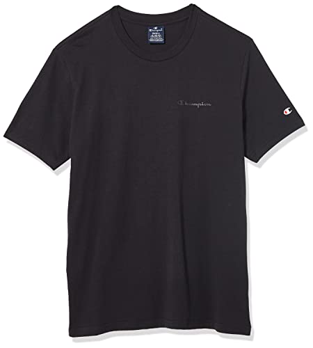 Champion T-shirt męski American Classics Small Script z logo, czarny