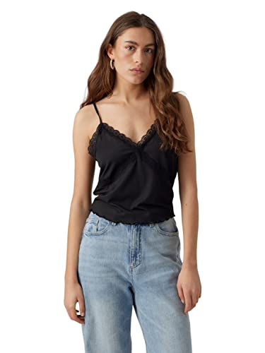 VERO MODA Vmditte Singlet Crop JRS Noos Top damski, czarny, XXL