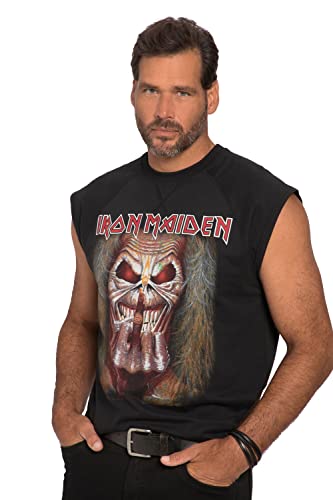 JP 1880 Męskie, duże rozmiary, duże rozmiary, odzież męska L-8XL, tank top, Iron Maiden czarna 5XL 818568100-5XL, czarny, 5XL