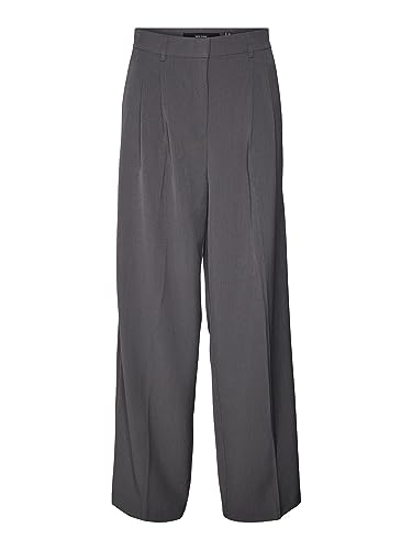 VERO MODA Damskie spodnie VMTROIAN MR Wide DAD Pant NOOS, Grey Pinstripe, M/32, Grey Pinstripe, (M) W / 32L