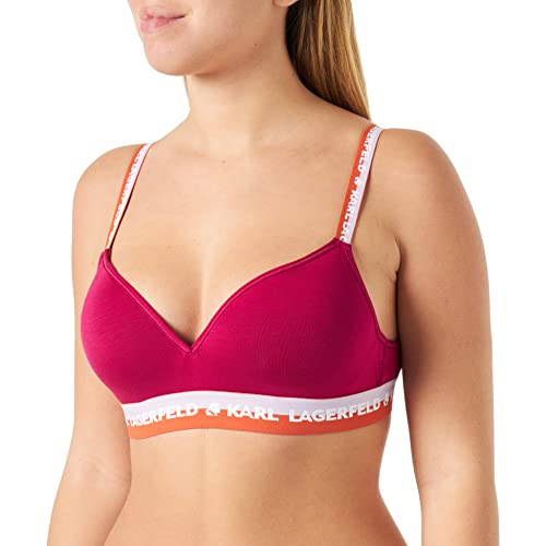 KARL LAGERFELD Kobiety Biustonosz Usztywniany Karl Logo, Sangria, XS