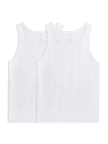 Fruit of the Loom Męskie T-shirty z bawełny Eversoft i tank topy, S-4XL, koszula, tank, białe, 2 sztuki, XXL, Zbiornik biały, 2 sztuki, XXL