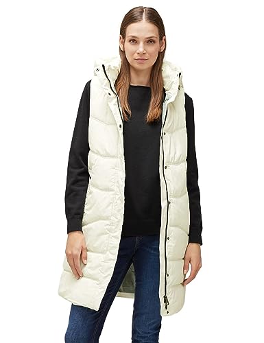 Street One Damska kamizelka pikowana A220198, Snow Cream, 42, Śnieżny krem, 42