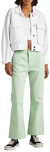 Pepe Jeans Damskie spodnie Lula, zielone (Bleach Green), 33W/28L, Zielony (zielononiebieski), 33W / 28L