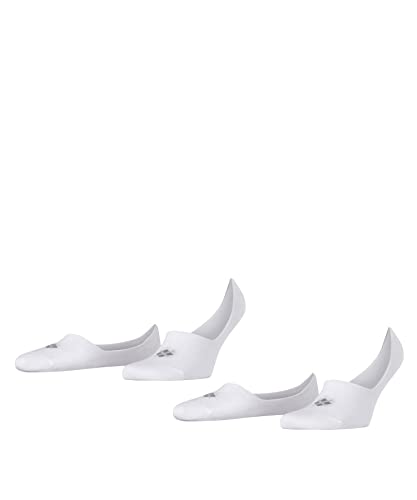 Burlington Mężczyźni Stopki Everyday 2-Pack M IN Bawełna niewidoczne jednokolorowe 2 Pak, Biały (White 2000), 45-46