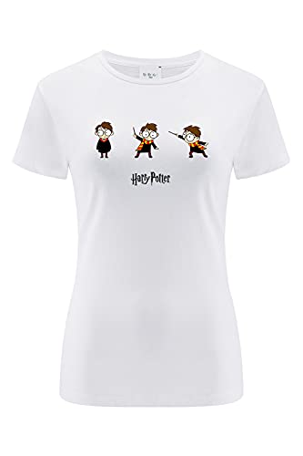 ERT GROUP Oryginalna i oficjalnie licencjonowana przez Harry Potter biała koszulka damska, wzór Harry Potter 021, nadruk jednostronny, rozmiar M