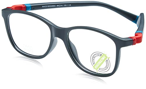NANOVISTA Unisex Dorosły, Szary Matowy/Niebieski/Czerwony, 48