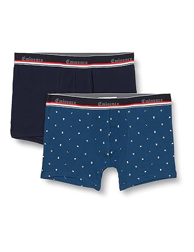 EMINENCE - Zestaw 2 męskich bokserów Made in France, Panoplie/Marine, S