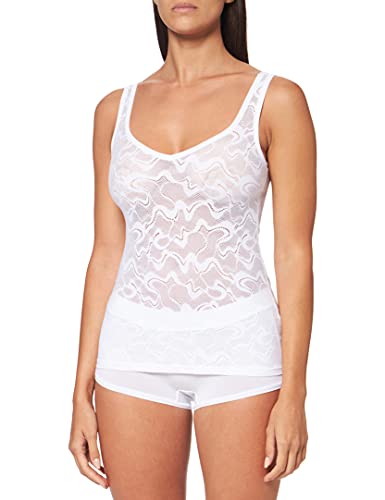 Sloggi GO Allround Lace Shirt - Koronkowy Tank Top - Jeden Rozmiar Kobiety, biały, rozmiar uniwersalny