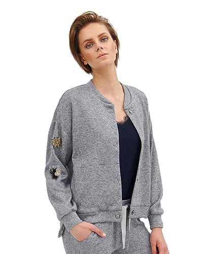 LARIME Damska kurtka bomberka Cana kolor szary rozmiar 36, szary, 36