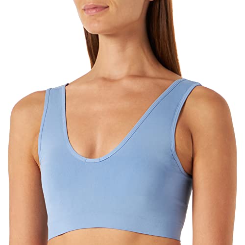 women'secret Damski letni bezszwowy biustonosz, miękki, niebieski, M