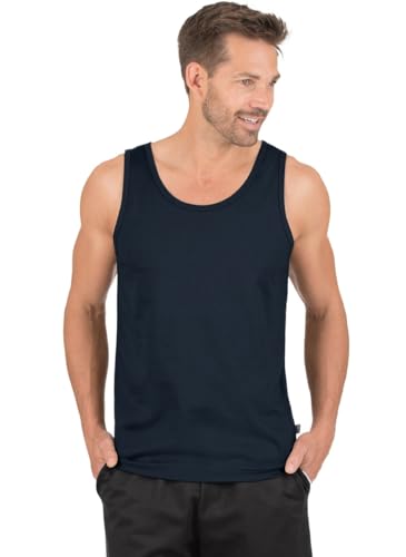 Trigema Herren Träger-Shirt Topy Męskie, Granatowy 046, L