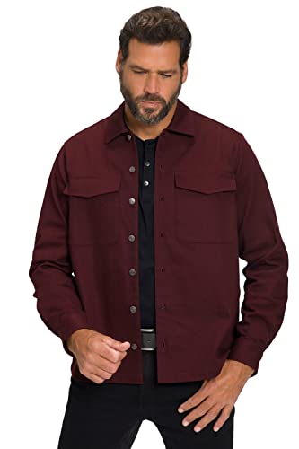 JP 1880 Koszula męska, 1/1, Twill koszulka, czerwone wino, 4XL, czerwony (Weinrot), 4XL