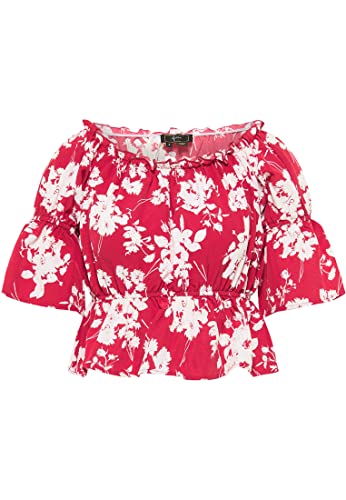 IDONY Damska bluzka Carmen 19523061-ID02, czerwono-biała, XS, czerwono-biały, XS