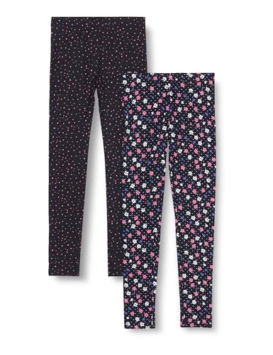 Name It Nkfvinna 2P Legginsy O, niebieskie, 128 cm dziewczęce, Niebieski, 128