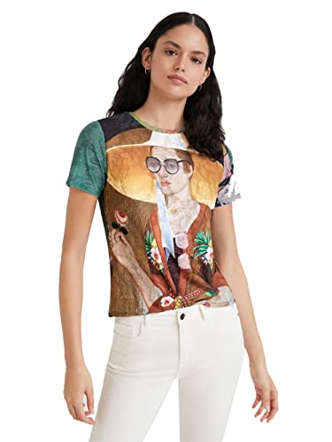 Desigual Damska koszulka Ts_lebanen, zielony, L