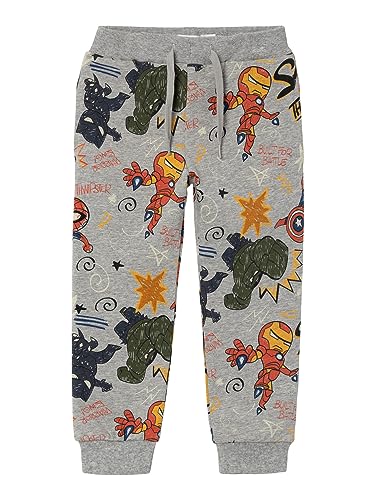 Bestseller A/s NMMAAGE Avengers SWE Pants BRU MAR, szary melanż, 86