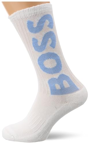 BOSS Męskie skarpetki QS Rib Logo CC Short_Socks, Open White115, 43-46, Open White115, 43-46
