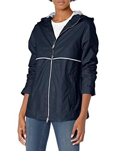 Charles River Apparel Damska kurtka przeciwdeszczowa New Englander Wind & Waterproof (Reg/Ext Sizes), True Navy Reflective, 3XL