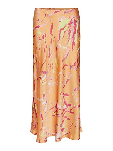 VERO MODA Spódnica damska, Mock Orange/Aop: serce, L