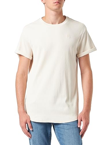 G-STAR RAW Męski t-shirt Lash, beżowy (Eggnog D16396-d289-g076), S