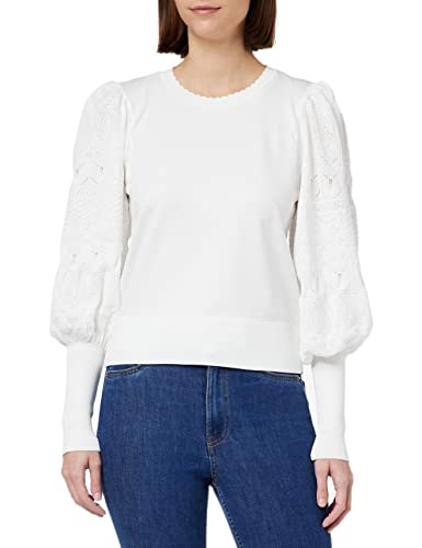 ONLY damski sweter z dzianiny, szczegóły na rękawach, Cloud Dancer, XS