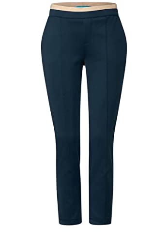 Street One damskie spodnie do biegania, Night Splash Blue, 34W / 28L