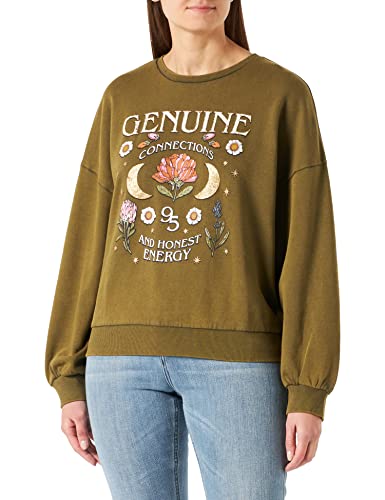 ONLY ONLLUCINDA REG L/S Flower Box SWT bluza damska, Olive Night/Print:, XS