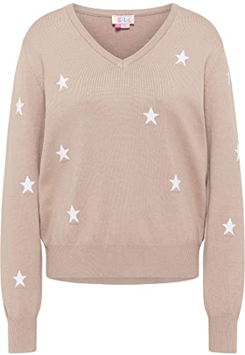 aleva Damski sweter z dzianiny 19019332-AL04, beżowy wełniany biały, XS/S, Beżowy biały wełna, XS-S